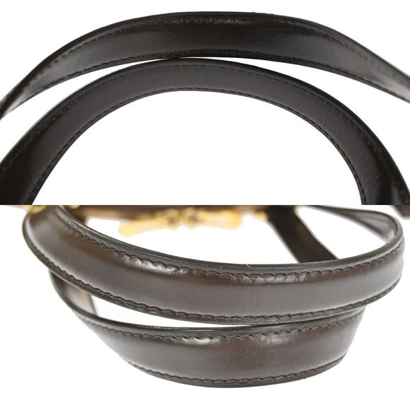 LOUIS VUITTON Verona PM Shoulder Bag Damie Ebene Leather Brown - Picture 13 of 15